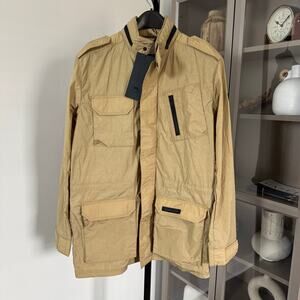 Canada Goose Branta Tan Churchill Field Jacket L NEW Lightweight Hood Nylon Coat